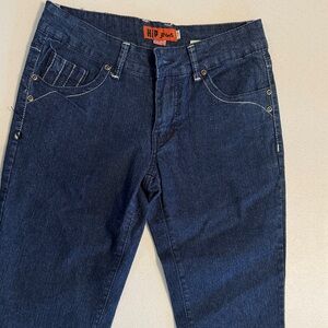 h.i.p. Women's Dark Blue Capri Jeans